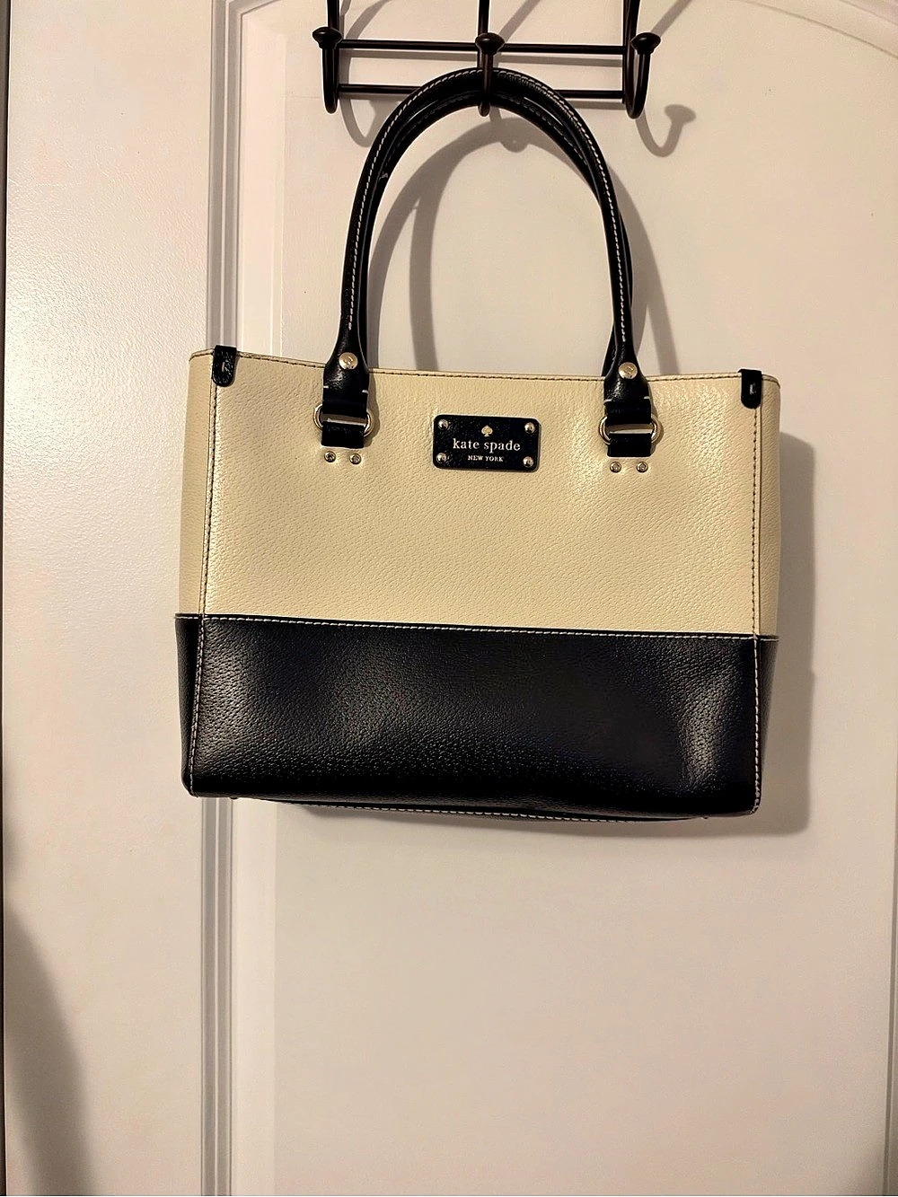 Kate Spade Two-Tone Tote in Black & White